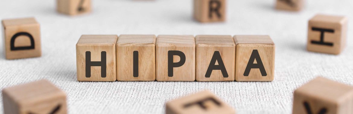 Wooden blocks with the letters HIPPA.