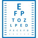Eye chart/exam icon