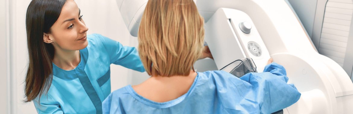 A female patient gets a preventive screening mammogram that is covered by Medicare.