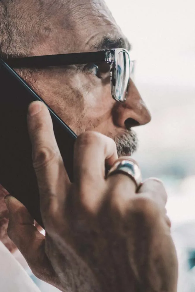 Man talking on cellphone