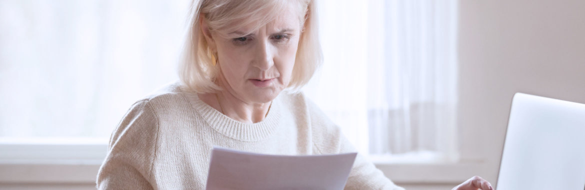 Woman reviews her Medicare records to check for fraud.