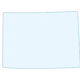 A blank, light blue rectangular frame with slightly curved edges on a white background.