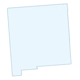 Outline of the state of New Mexico with a light blue filling.