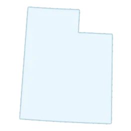 Outline of the state of Utah with no additional markings or labels.