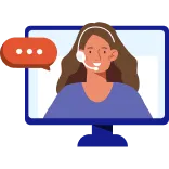 agent chat on desktop computer