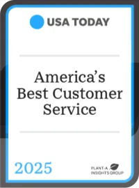 America's best customer service badge by USA Today