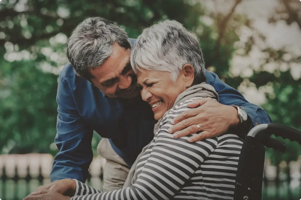 medicare advantage couple embracing